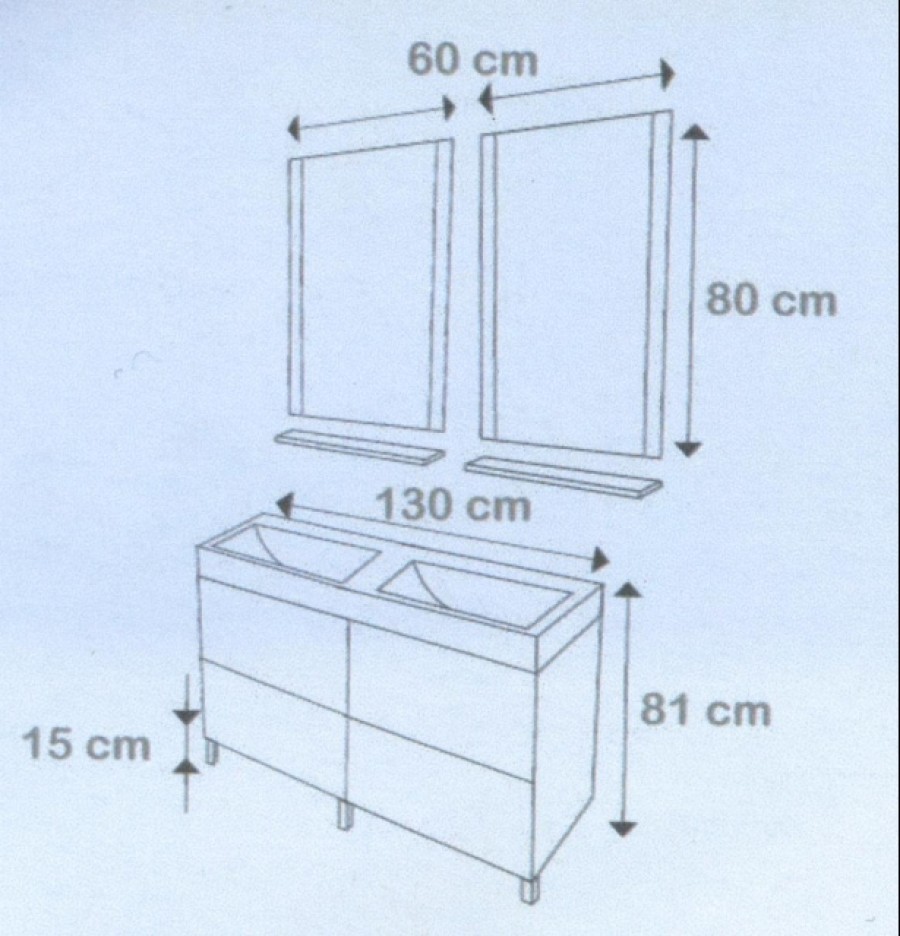 Meuble Square 130 cm Weng�