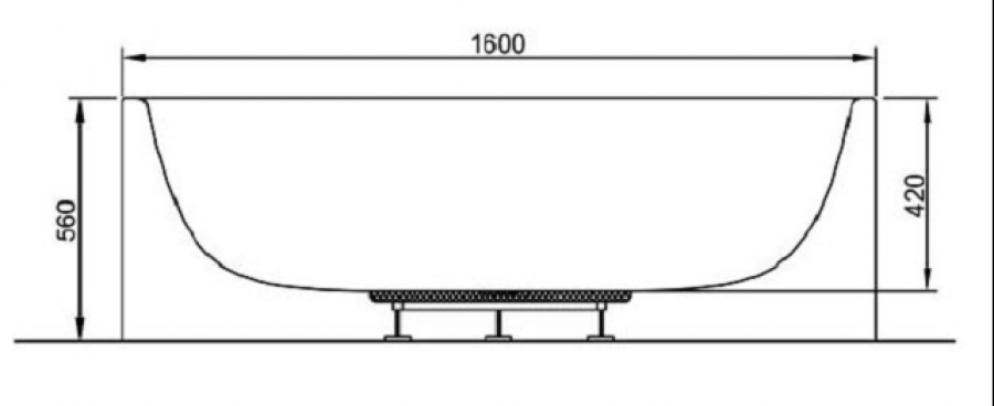 Baignoire Ilot 160cm Istanbul