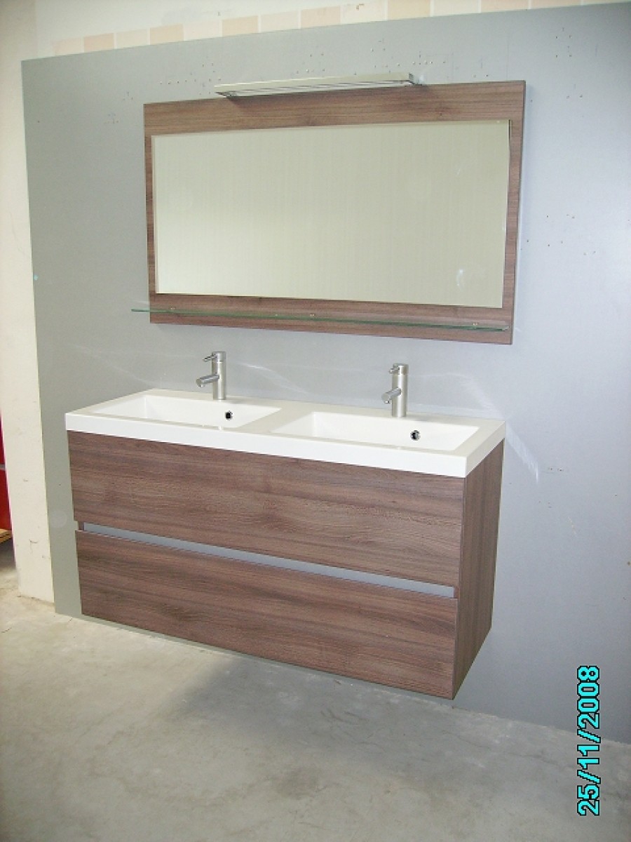 Meuble de salle de bain Slate Gris 120cm IBX