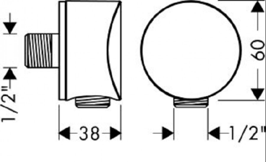 Coude de raccordement Fixfit S 27453 Hansgrohe