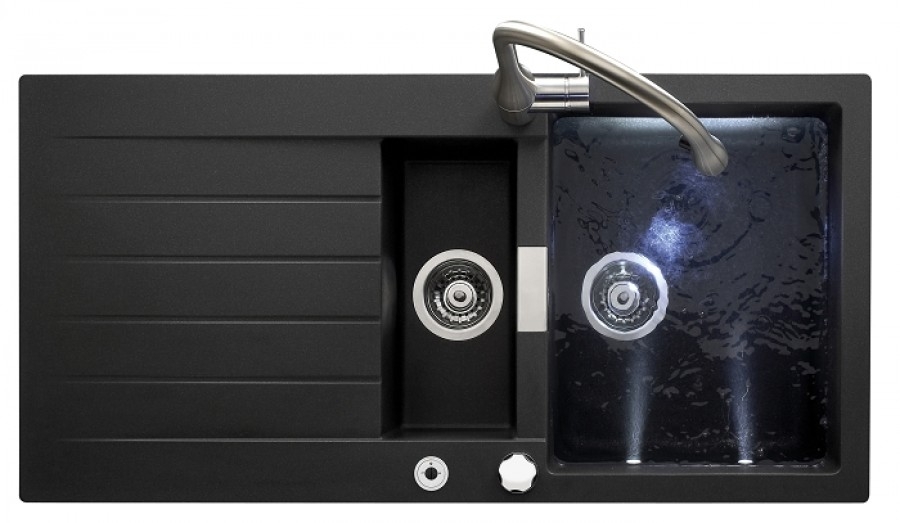 Evier de cuisine 2 Spots leds  PRIMUS 1.5C Aluminea EV 22411+ EVL 22411
