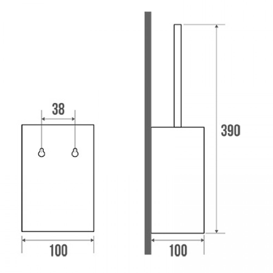 Porte-balayette inox