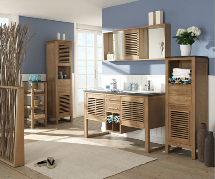 Meuble double vasque Aqualong 3453 Grand miroir